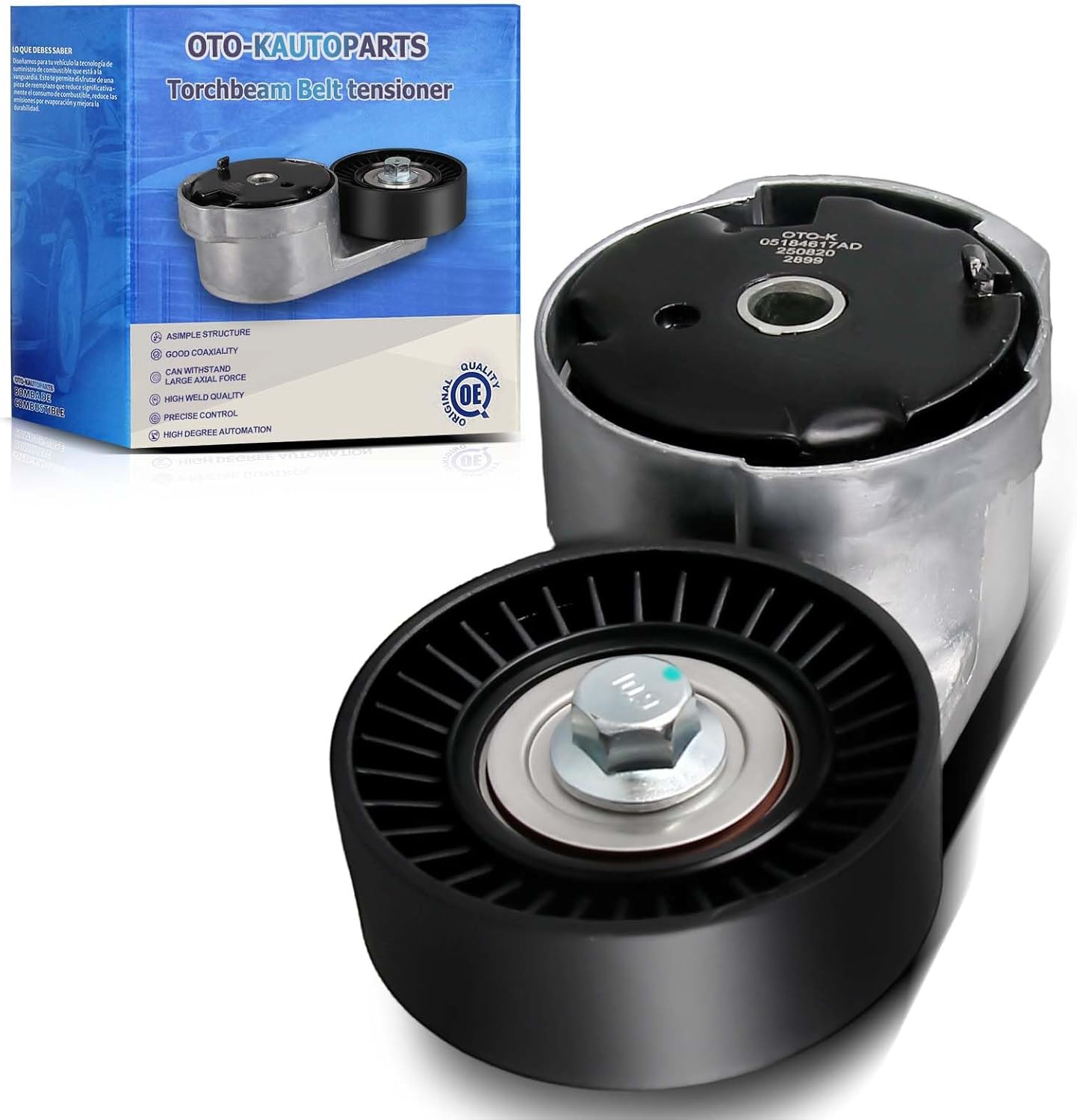 OTO-K Belt Tensioner Pulley Assembly Compatible with Dodge Challenger Charger Durango Grand Caravan Journey 11-23,Jeep Grand Cherokee 11-24,Ram 1500 C/V 13-24,Chrysler Town & Country 200 300 11-23