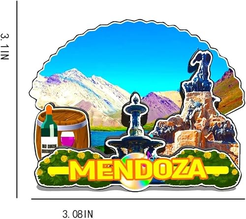 Miniatura 3 de Argentina Mendoza - Imán para nevera, diseño de madera en 3D, monumentos coleccionables, decoración hecha a mano, 574
