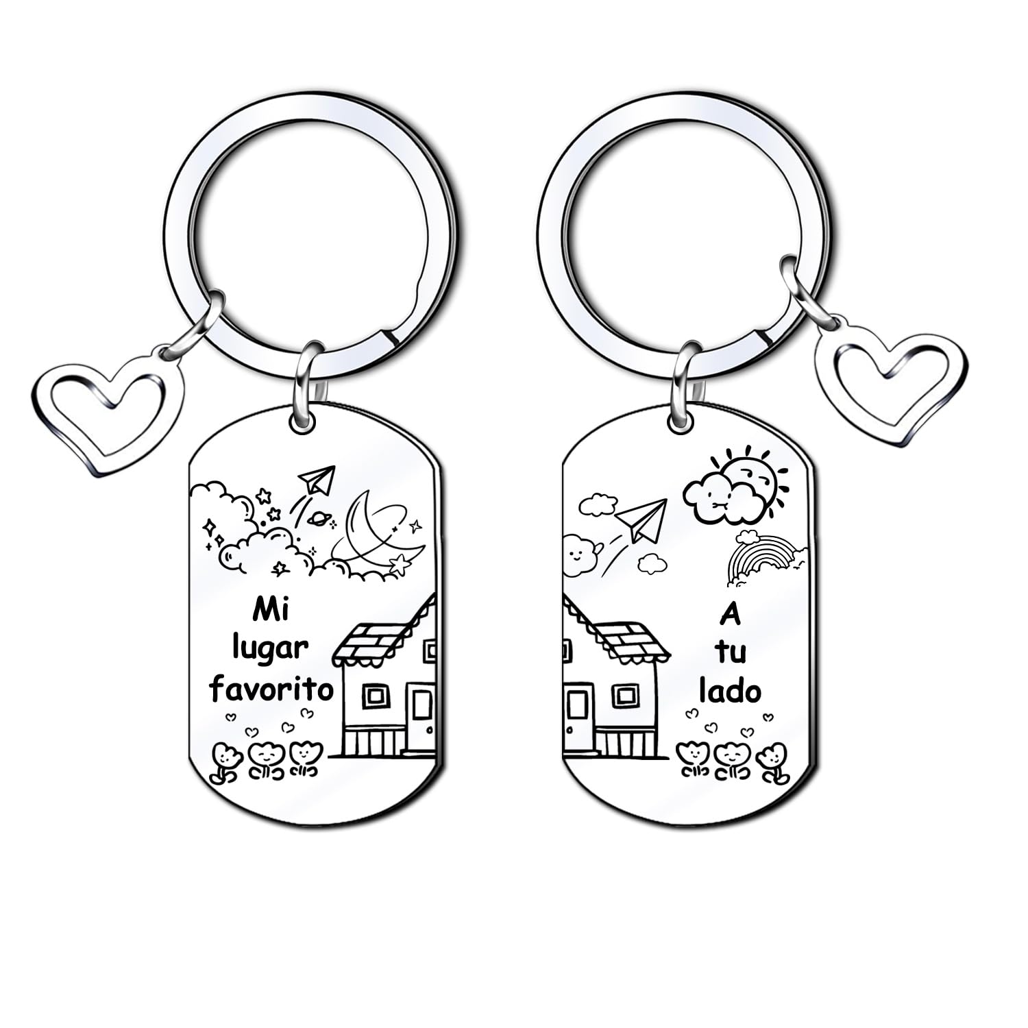 YUANSI Regalos de San Valentín 2 llaveros Regalos Parejas Llavero de Regalo para Novia o Novio Regalos Valentín para novio/novia Regalo Bodas Regalos Parejas Aniversario Regalos Parejas Navidad
