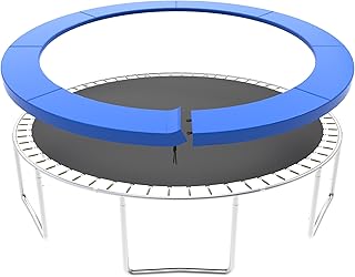 Trampoline Pad Replacement, 10/12/14/15/16FT Trampoline Spring Cover, No-Hole for Pole Waterproof Trampoline Safety Pad, Trampoline Replacement Parts & Accessories for Round Frame