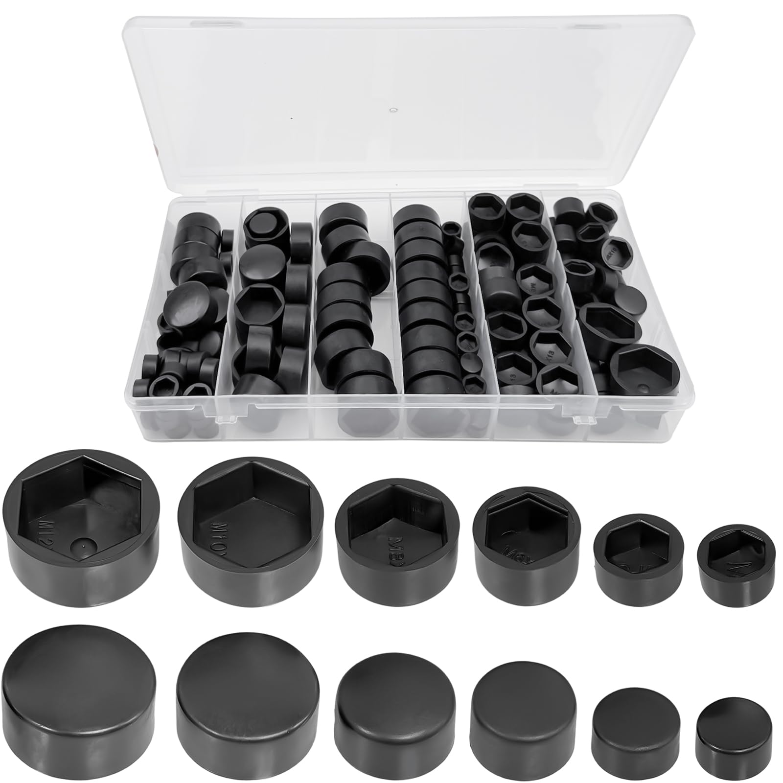Screw Bolt Covers Caps, Acorn Dome Cap, M4, M5, M6, M8, M10, M12, 150 Pieces