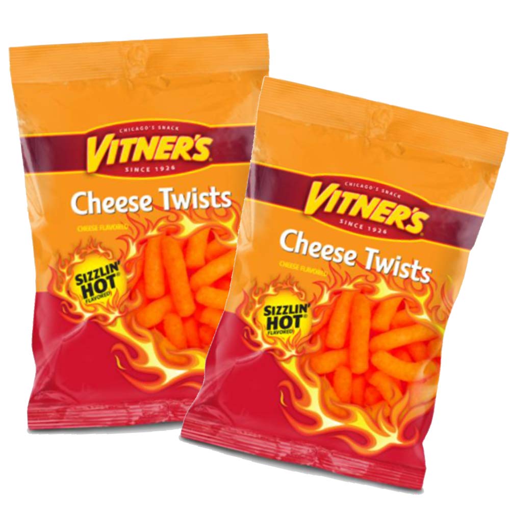 Vitner's Sizzlin' Hot Cheese Puffs 2 Pack 3.5 Bags A Chicago Original