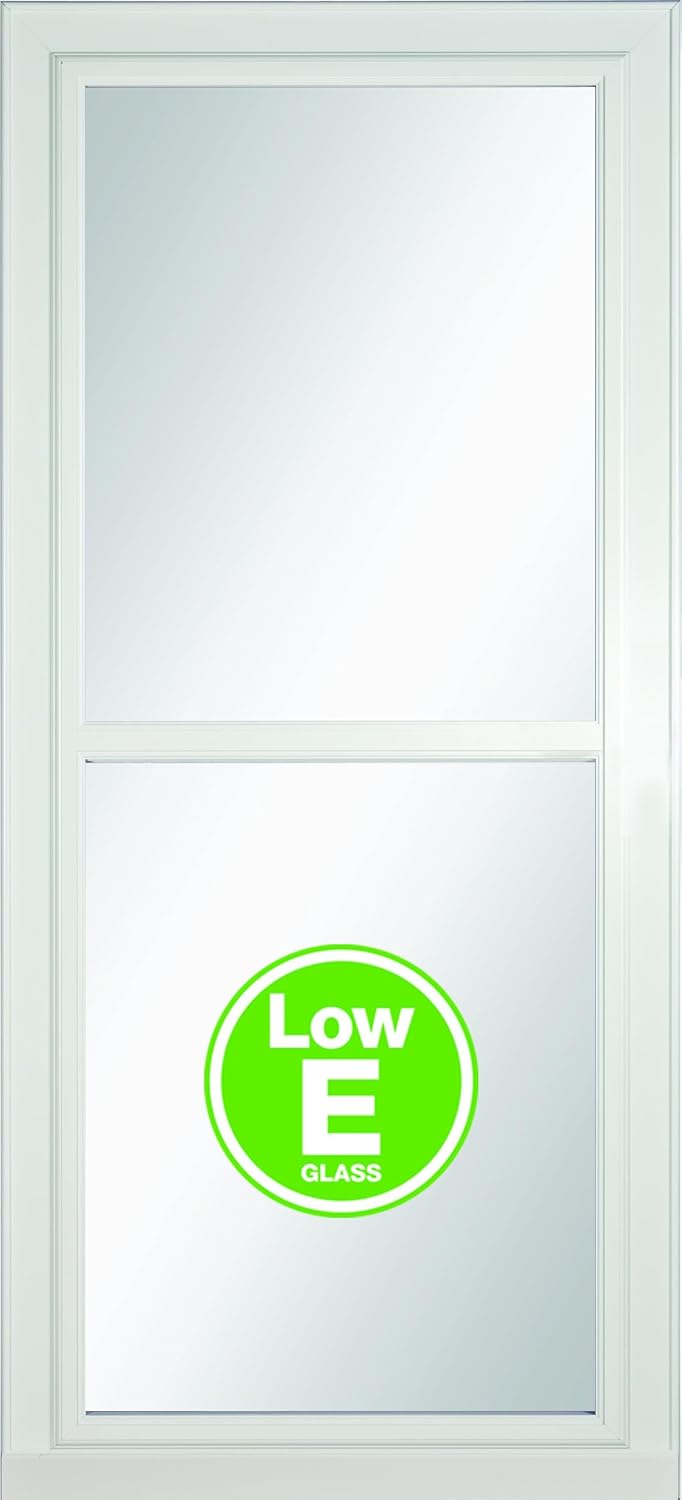 LARSON 80 Split Fullview with Low-E Glass 36-in. X 96-in. White Storm Door