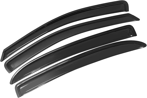 Miniatura 5 de IKON MOTORSPORTS - Viseras de ventana compatibles con Chevy Cobalto 2005-2010, estilo delgado, acrílico, teñido de humo y semitransparente, 4