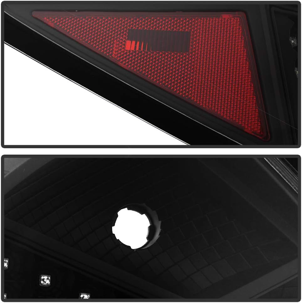 ACANII - For 2007-2012 Nissan Altima 4-Door Sedan Black LED Tail Lights Brake Lamps Left+Right