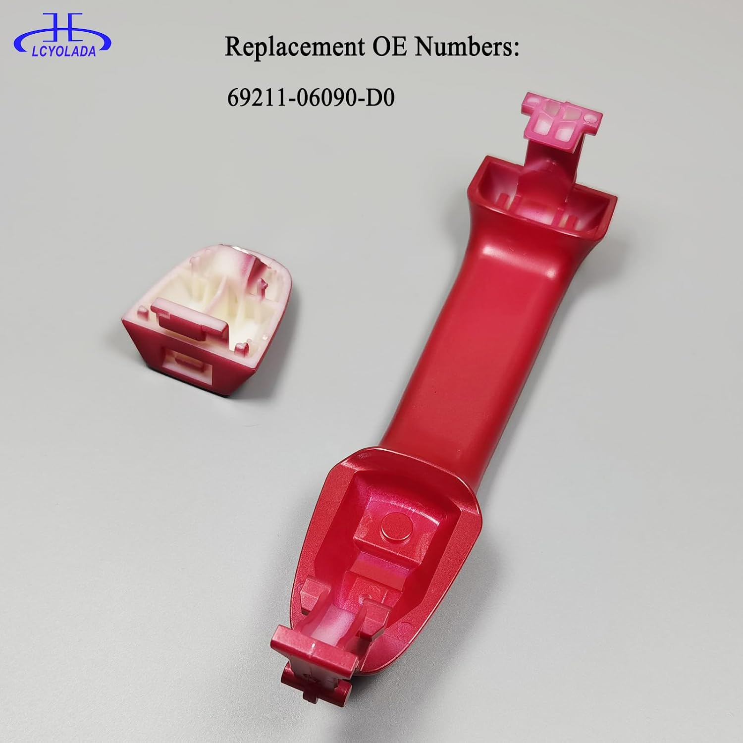 Front Right Passenger Exterior Door Handle Compatible with Toyota Camry 2012-2017, 69211-06090-D0, Red Painted Color