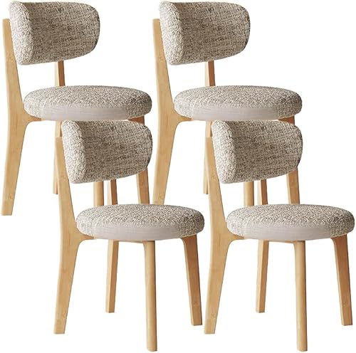 Miniatura 36 de YVYKFZD Sillas de comedor de madera maciza, juego de sillas de comedor sin brazos, sillas de cocina tapizadas, silla de sala de estar con funda de