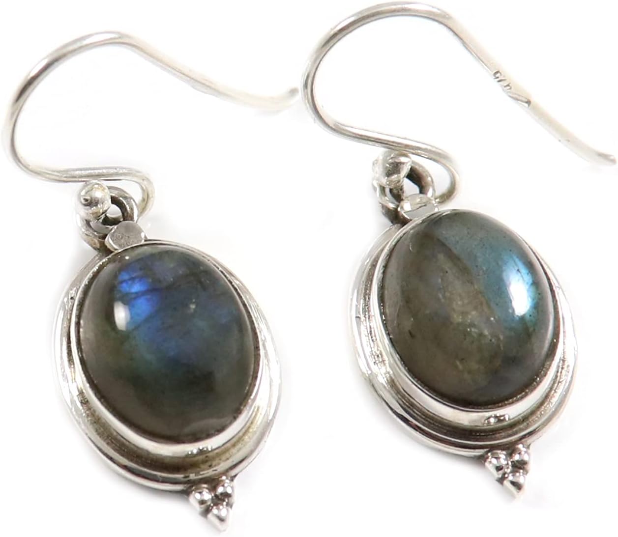 Goyal Exports Labradorite Gemstone 925 Sterling Silver Drop Dangle Earring Jewlery SEG28A