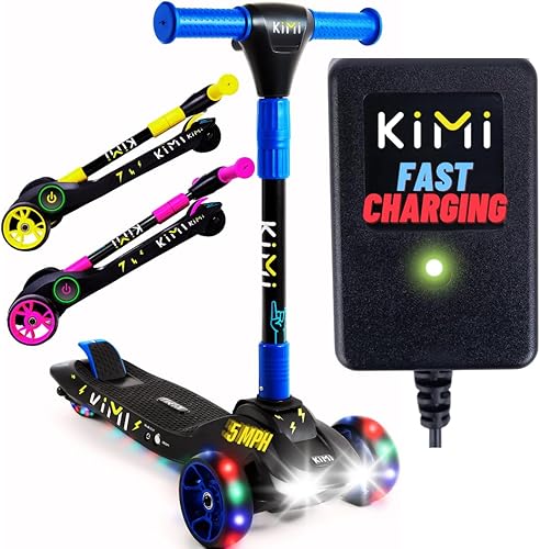 Miniatura 1 de Kimi Scooter eléctrico de 3 ruedas para niños y niños pequeños de 2 a 9 años, luz delantera premium y luces de rueda, niños y niñas, luz de patada