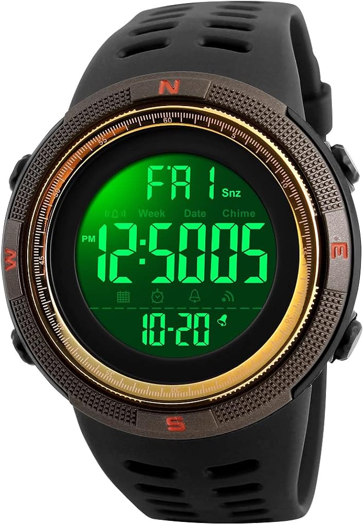 Men's Digital Sports Watch Waterproof Military Stopwatch Countdown Auto Date Alarm : SKMEI: Sports & Outdoors