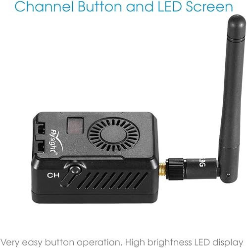 Miniatura 5 de Flysight Black Mamba Transmisor de video FPV de 5.8 GHz, transmisor de video inalámbrico FPV Vtx para dron RC MultiTotor Quadcopter (RPSMA ANT 6-28