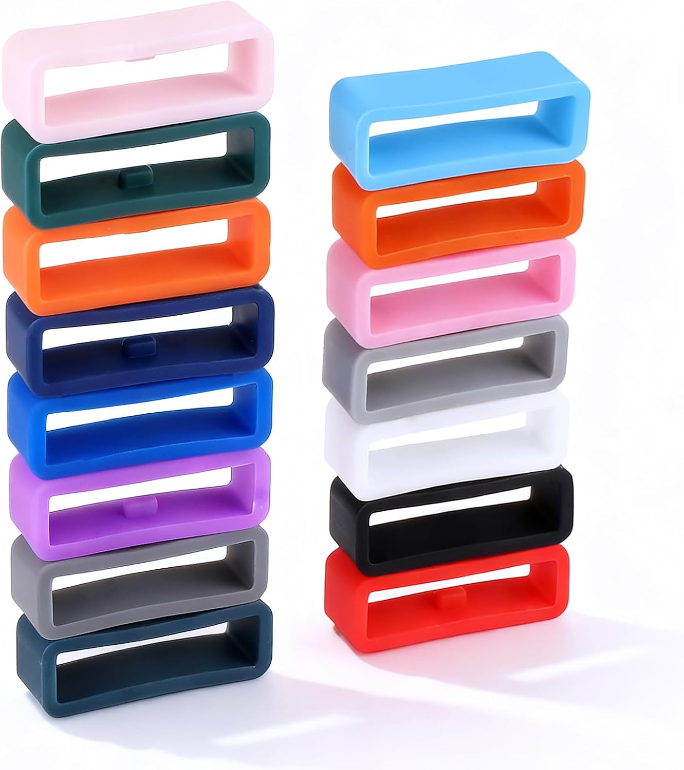 REGUICORP Magic Band Locks 15 Pack, Multi-Color Smart Watch Security Bands, Silicone Magic Band Clips, Compatible with Most Watch