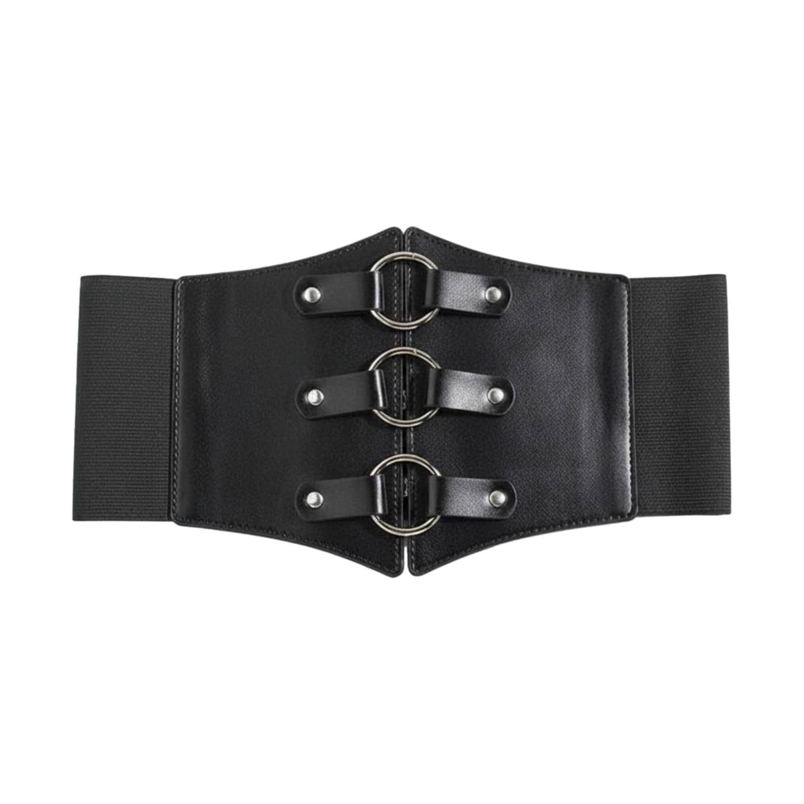 Decorative Metal Rings Triple Loop Waist Belt Fashion Design Wide Corset Belt Adjustable Fit Waist Cincher Back Support, S | Corsets & Bustiers | Intimates & Sleep | Womens Clothing-image-33