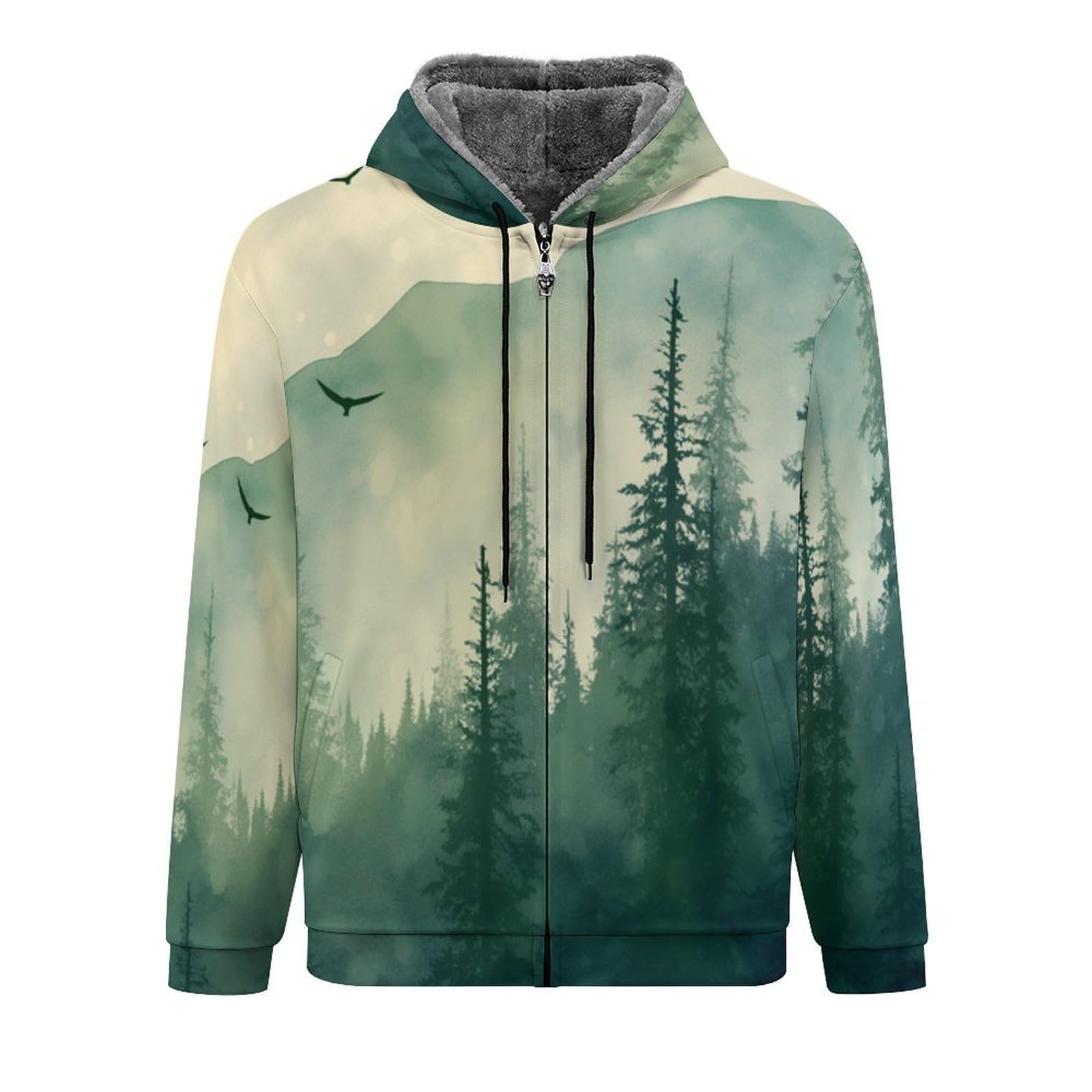 Sweat à capuche doublé en polaire pour hommes : veste d'hiver zippée et chaude - 8