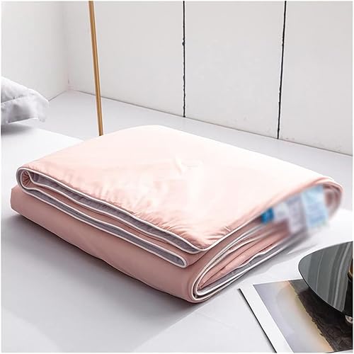 Duvets Pink Cooling Blankets Smooth Air Condition Comforter Lightweight Summer Quilt with Double Side Cold & Cooling Fabric Quilts (Color D, Size