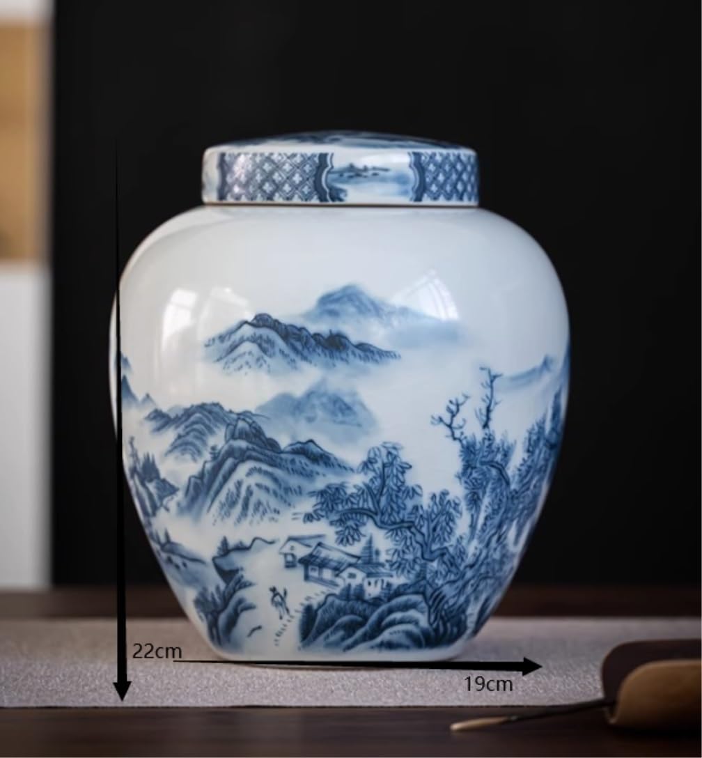 Chiński ceramiczny słoik na imbir wazony kwiatowe z pokrywką złota...(19 * 22cm)