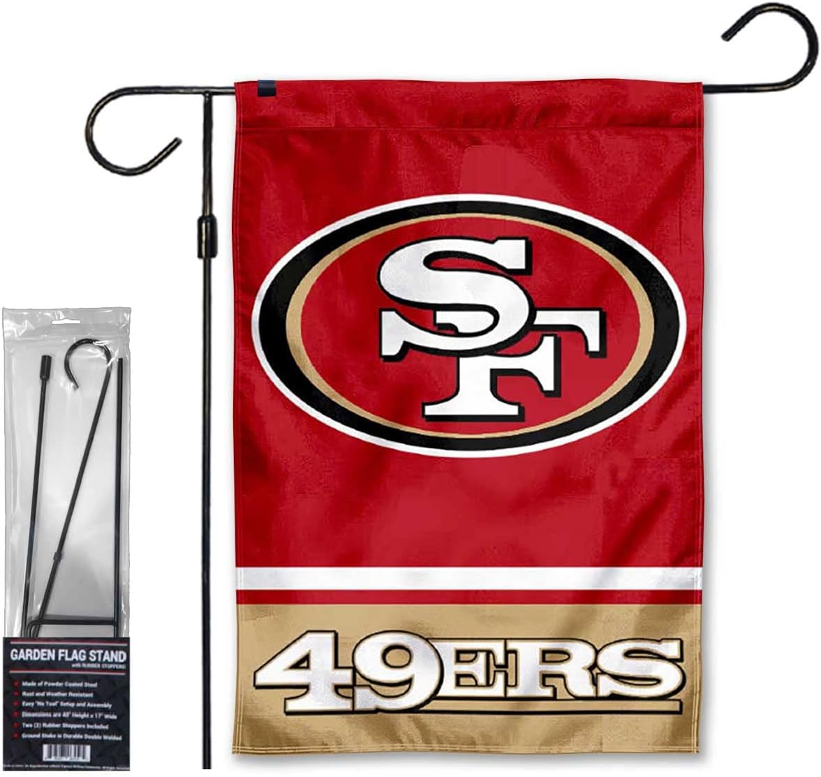 49ers Garden Flag and Stand Pole Holder Mount