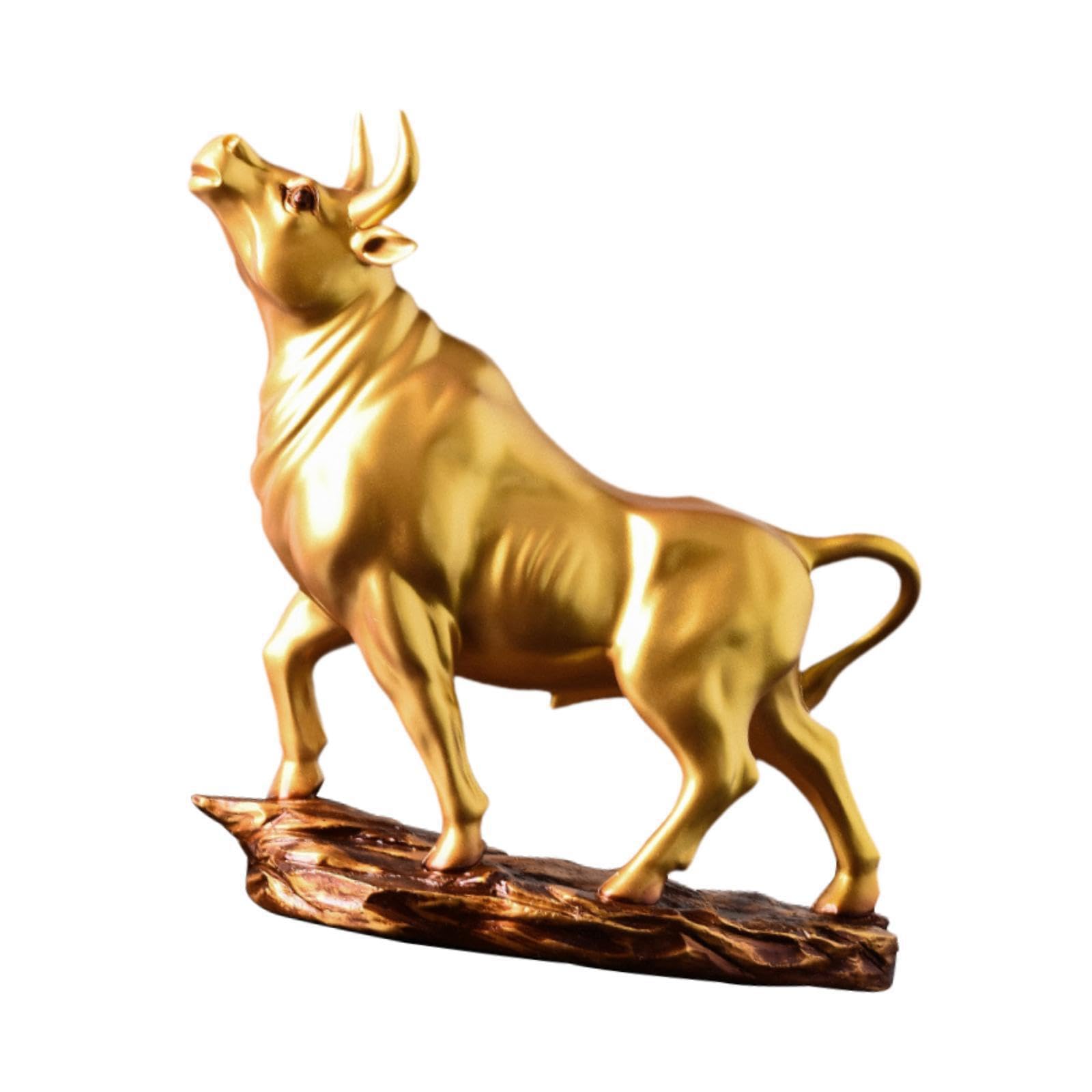 TWISAXC Chic Decorative Sculpture Bull Figure Ornament For Countertop And Desk Countertop Home Office Desk Ornament Decoration