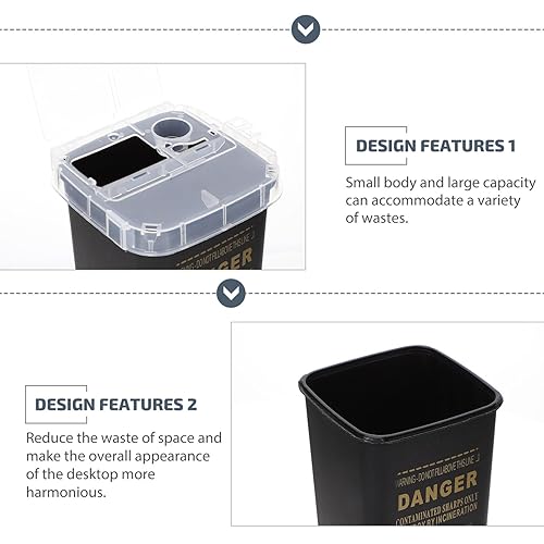 Miniatura 6 de Estuche dispensador de cuchillas Contenedor de eliminación de objetos punzantes Contenedores de eliminación de agujas Contenedores de almacenamiento