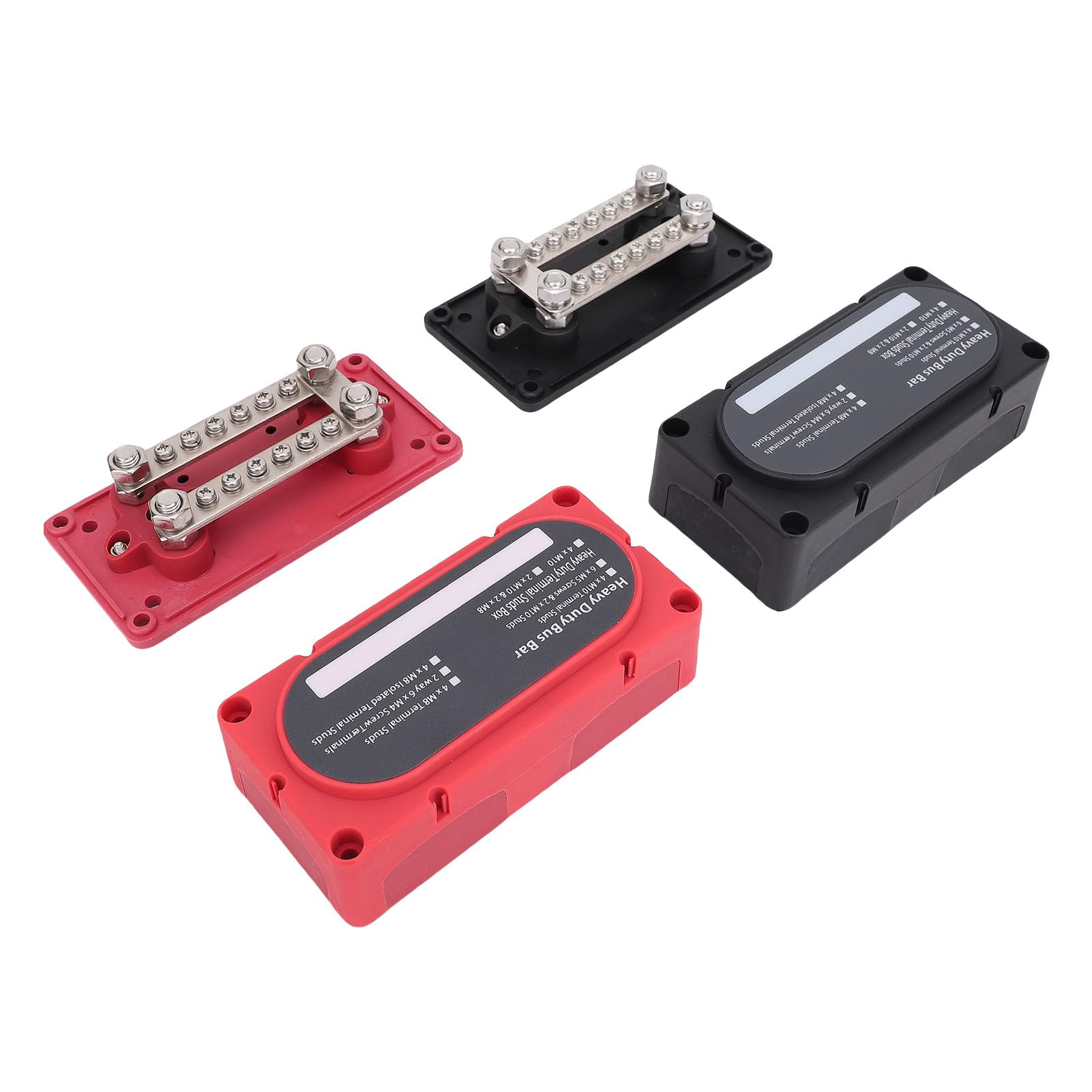 Jeffergarden Sammelschiene, 48V 150A Stromverteilerblock mit M8-Bolzen, für Elektrische Systeme von Automobil-Marine-RV-Yachten