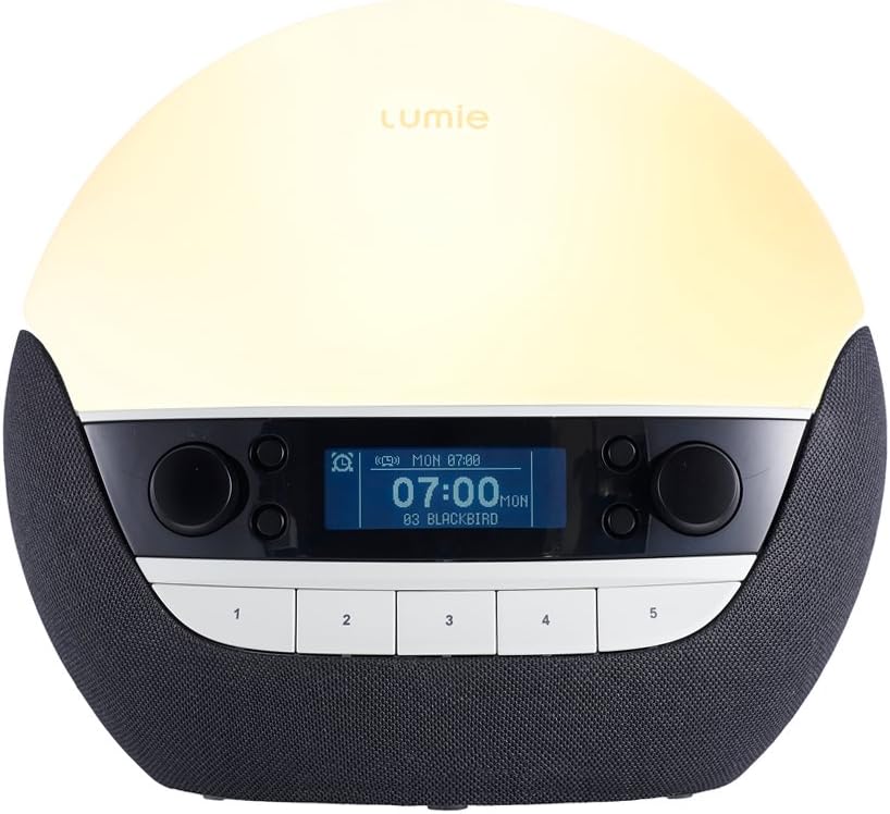 Lumie Bodyclock Luxe 700 - Wake-up Light with Bluetooth Audio and Low-Blue Sleep Light