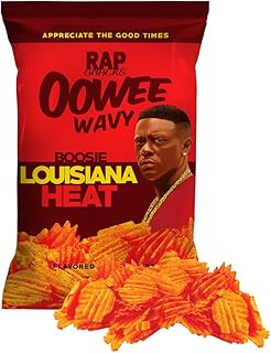 Rap Snacks Boosie Louisiana Heat Wavy Potato Chips 2.5 Oz Bags-Pack of 6