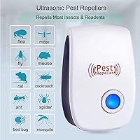 Vista 2 de Repelente ultrasónico de plagas, paquete de 10 repelentes de ratones, control de plagas en interiores, repelente de plagas, repelente ultrasónico