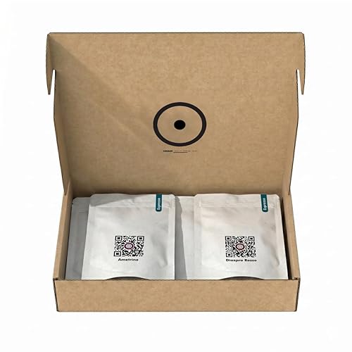 Tarzzani Espresso Test Box Profondità, Kaffeebohnen, 4 Sorten, Specialty Coffee, 100% kompostierbar (4 x 100 g, Ganze Bohne)