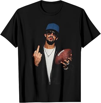 Unisex Bunny Bowl Shirt Bowl Merch Tee Bad Graphic Halftime Show Tee Short Sleeves Plus Size Bunny Shirt for Football Fans