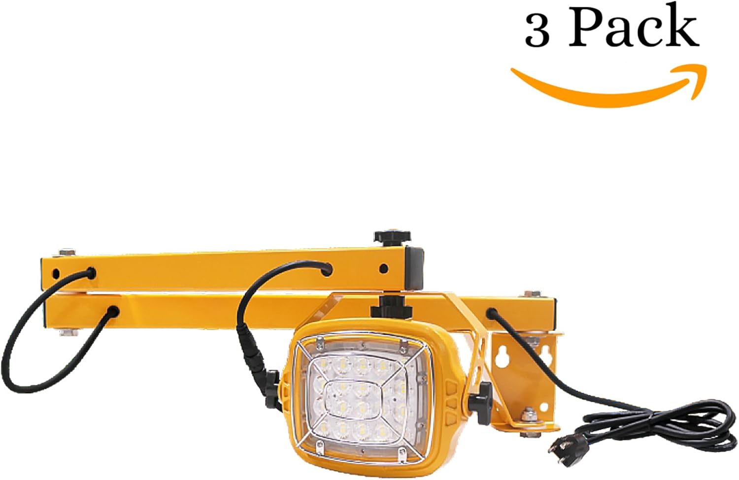 LED Dock Lights. Heavy-Duty Loading Dock Light with Adjustable Swing Arm and Head Lamp for Enhanced Visibility (30W - 3 Pack)