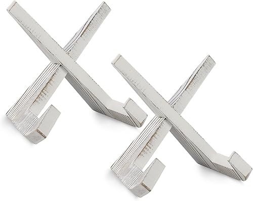 Paquete de 2 soportes de madera para libros de cocina de 7.2 pulgadas, soporte para libro de recetas para encimera de cocina, soporte de placa de