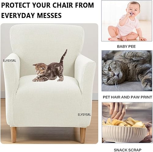 Miniatura 3 de Funda para silla de club, fundas suaves y elásticas para silla de sala de estar y dormitorio, funda para silla de bañera, funda lavable para sillón,
