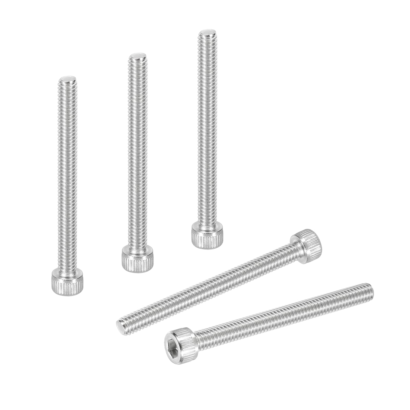 PATIKIL #8-32 x 1-3/4" Socket Head Cap Screws Bolts, 20Pcs 304 Stainless Steel Hex Head Metric Screws for Door Road Bicycle Mountain Bike Auto Ship Communication Equipment, Silver