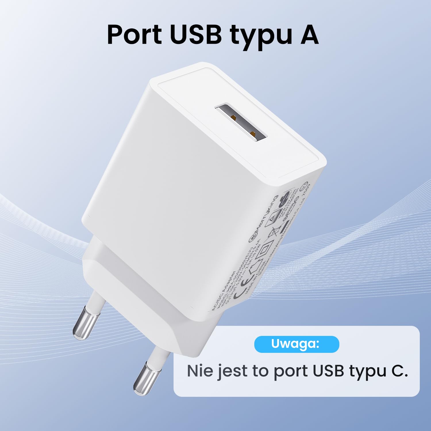 Zestaw 2 sztuk certyfikowanych przez CE ładowarek ściennych USB 5 V 2 A, zasilaczy AC/DC, uniwersalnych wtyczek USB do podróży, przeznaczonych do telefonów, tabletów, głośników Bluetooth, smartwatchy