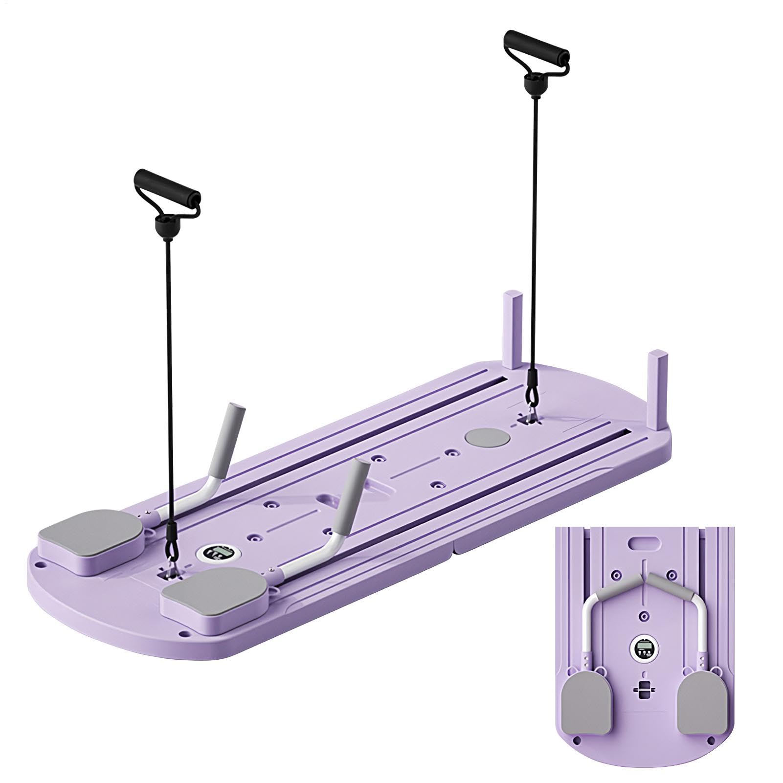 Pilates Reformer Machine - Rullo per muscoli addominali, Pilates Reformer | pieghevole | Rullo muscolare a rimbalzo automatico, attrezzatura compatta per pilates Home Fitness, rullo addominale portatil