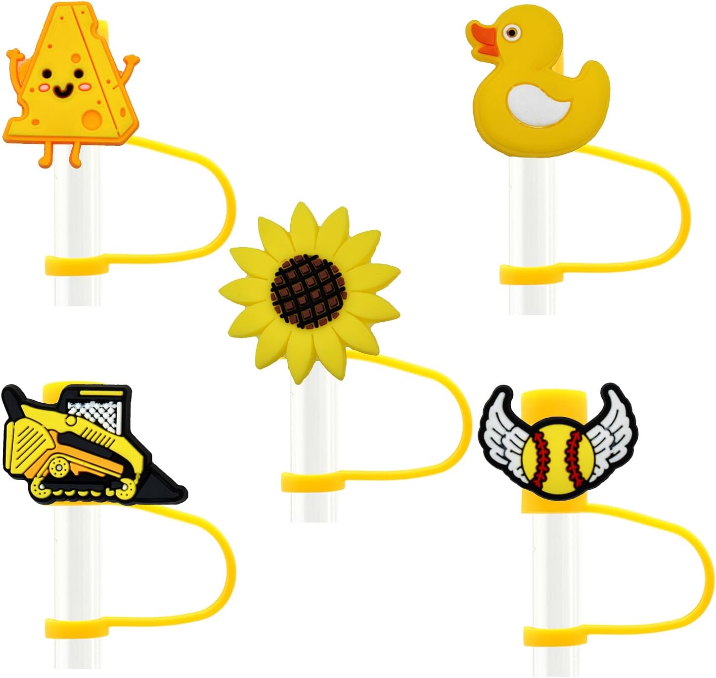 Random Different 10mm Straw Cover Caps for Tumbler Cup,40PCS Mixed Cute PVC Straw Toppers, Dust-Proof and Reusable,Party Gifts - Image 4