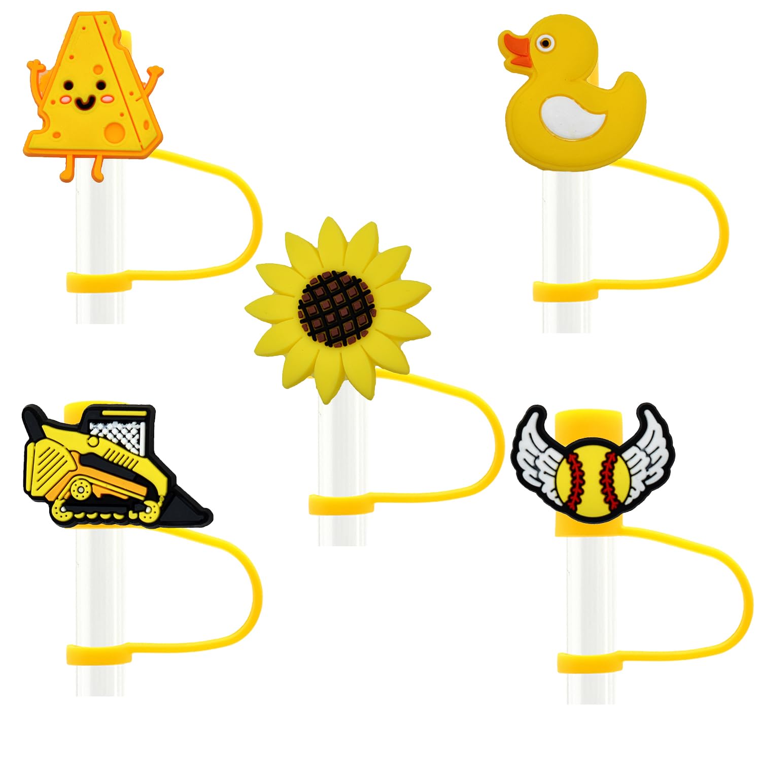 Lot De 150 Capuchons De Paille Colorés De 10 Mm - En PVC