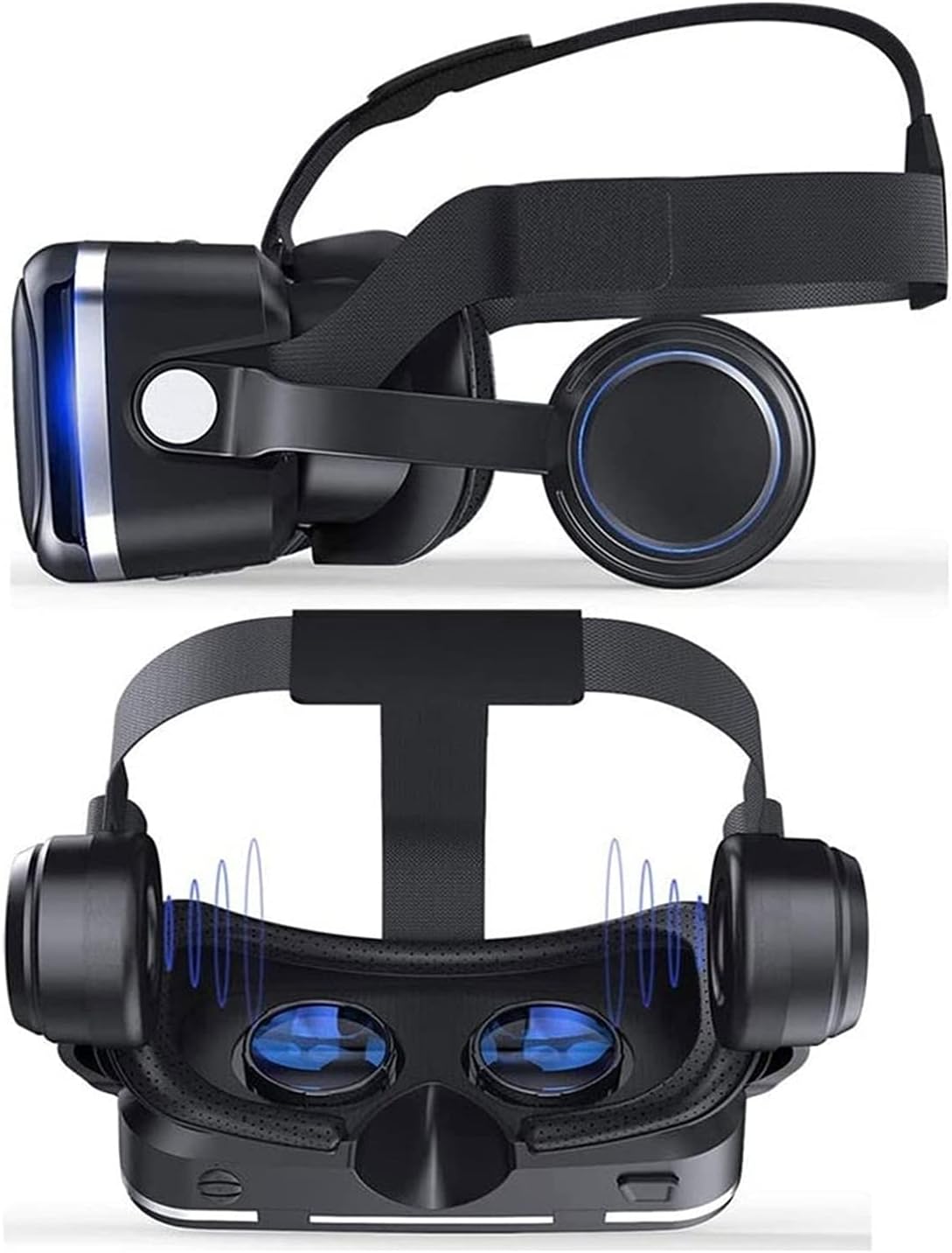 VR Headset Compatible with iOS & Android Phone - Universal Virtual Reality Goggles - Play Your Best Mobile Games 360 Movies with Soft & Comfortable New 3D VR Glasses (Color : B)