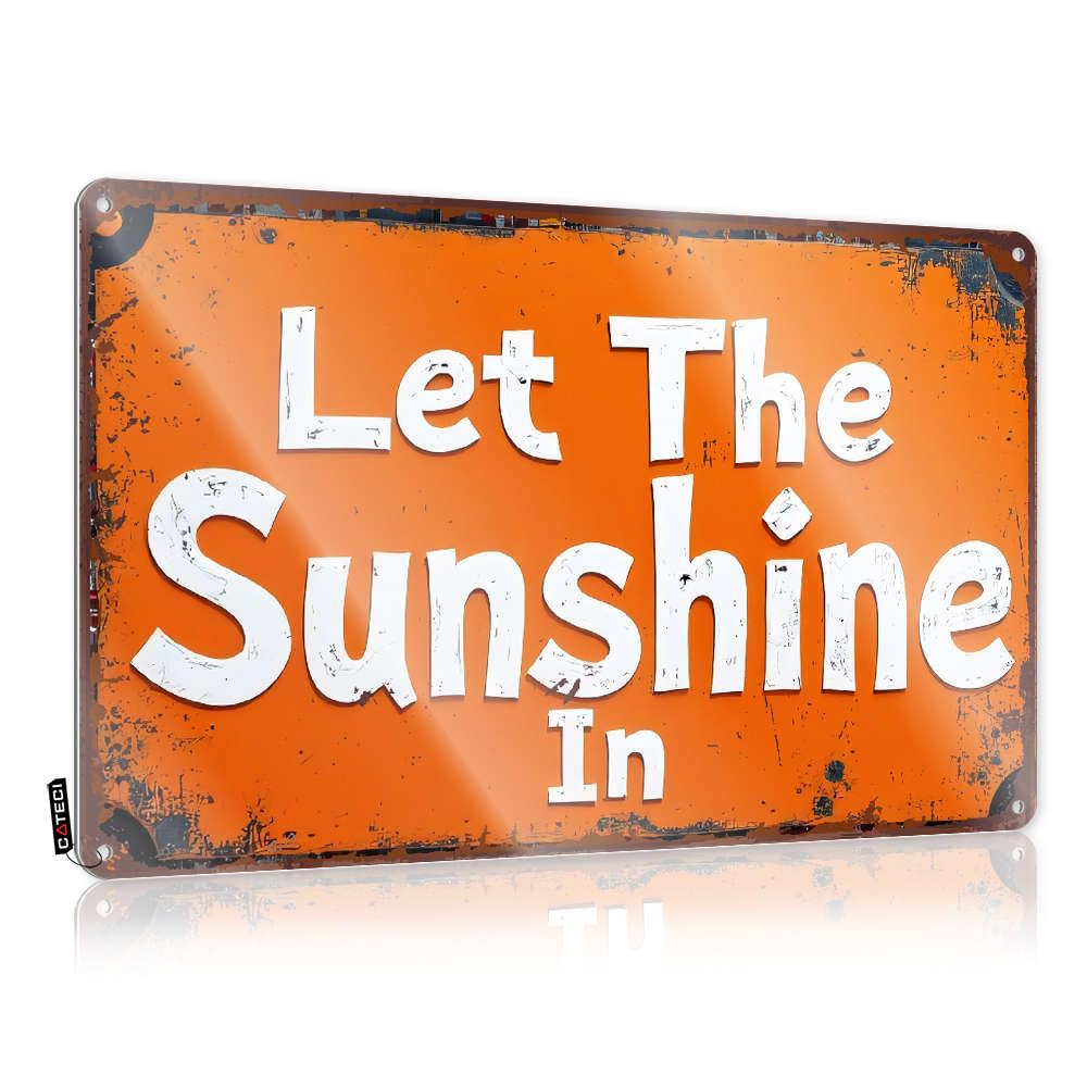 Fzfn Men's Colour Bath Decor Cave Plaques - Let The Sunshine In. Sweet Rustic Wall Hanging(30X40cm)