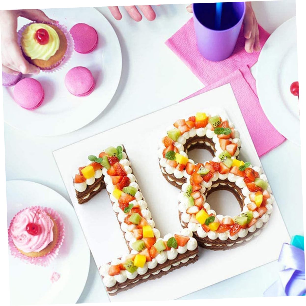 PRETYZOOM 37Pcs Creative DIY Cake Molds with Number and Alphabet Stencils Versatile Baking Templates for Cakes Cookies and Crafts Easy to and Store for Home Bakery