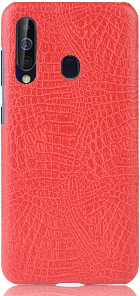 Zl One Crocodile Pattern PU Leather Case Back Cover for Samsung Galaxy M40 (Red)