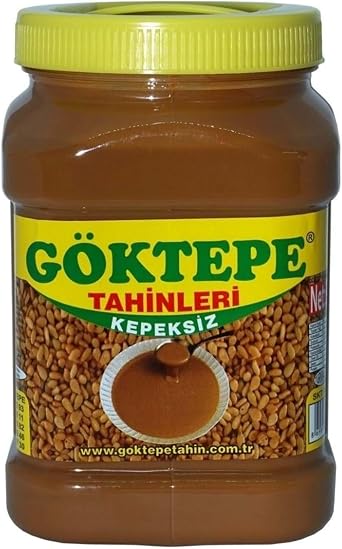 Göktepe DANDRUFF-FREE 935gr Steppe Tahini Plastic Box, Double Roasted on Wood Fire (DANDLESS-935gr)