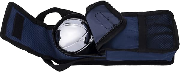 Engelhart - Sac pour 3 Boules de pétanque | Sac de Transport avec poignée | Ouverture sur Le Dessus | Taille : 23 x 8,5 x 3,5 cm - 2