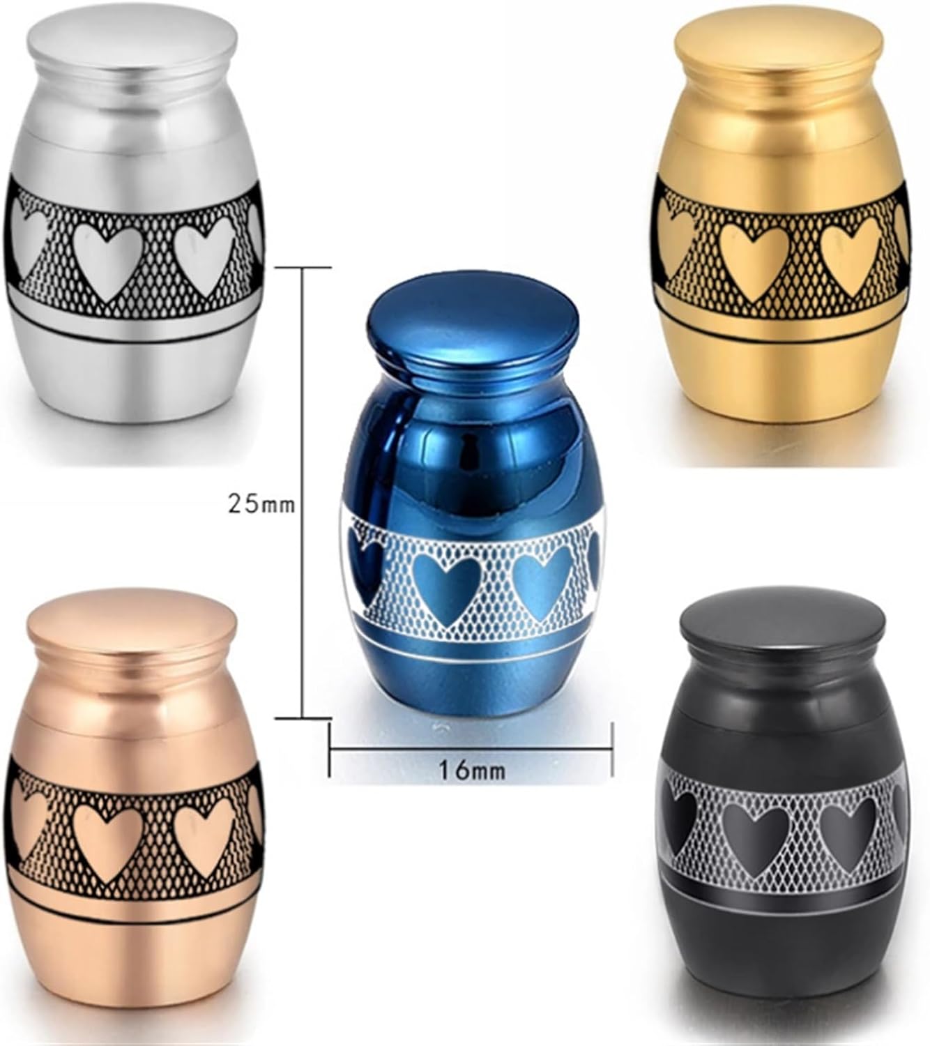 Pet Urns Human Urns Keepsake Urns Aluminum Alloy Mini Pet Cremation Urn Ashes Keepsake Jar for Dogs Cats Funerary Ashes Supplies Cremation Urns Pet Ashes Urns (D)