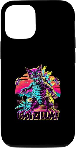 Miniatura 4 de iPhone 14 Pro Max Streetwear Synthwave 80s 90s Catzilla Cat Japanese teen Case