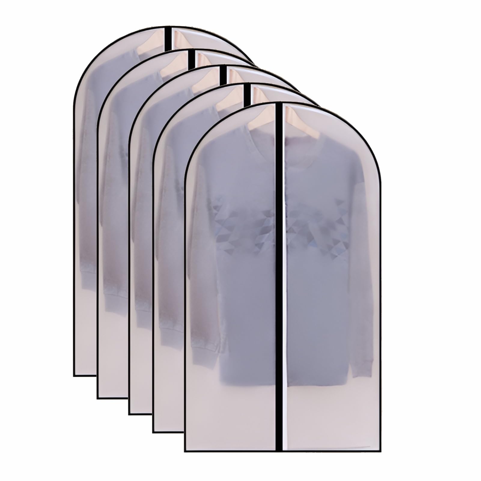 Housse de vêtements translucide pliable 60x80 protège vêtements anti poussière