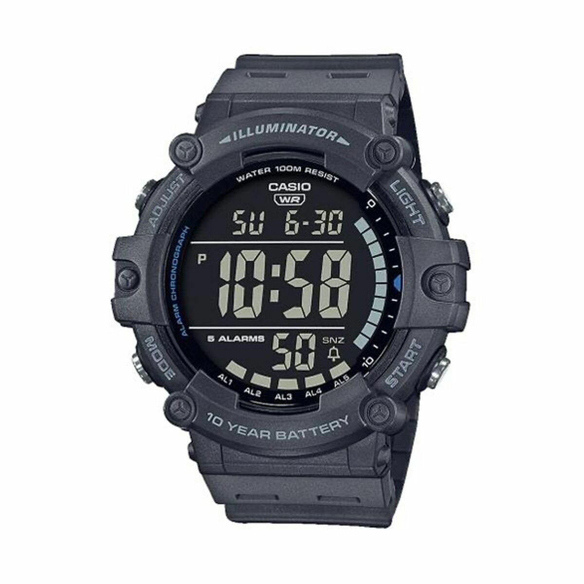 Casio - COLL Sports Armbanduhr AE-1500WH-1AVEF - Herren Uhr - Wasserdicht - Digital - Mit Stahlband - Schwarz