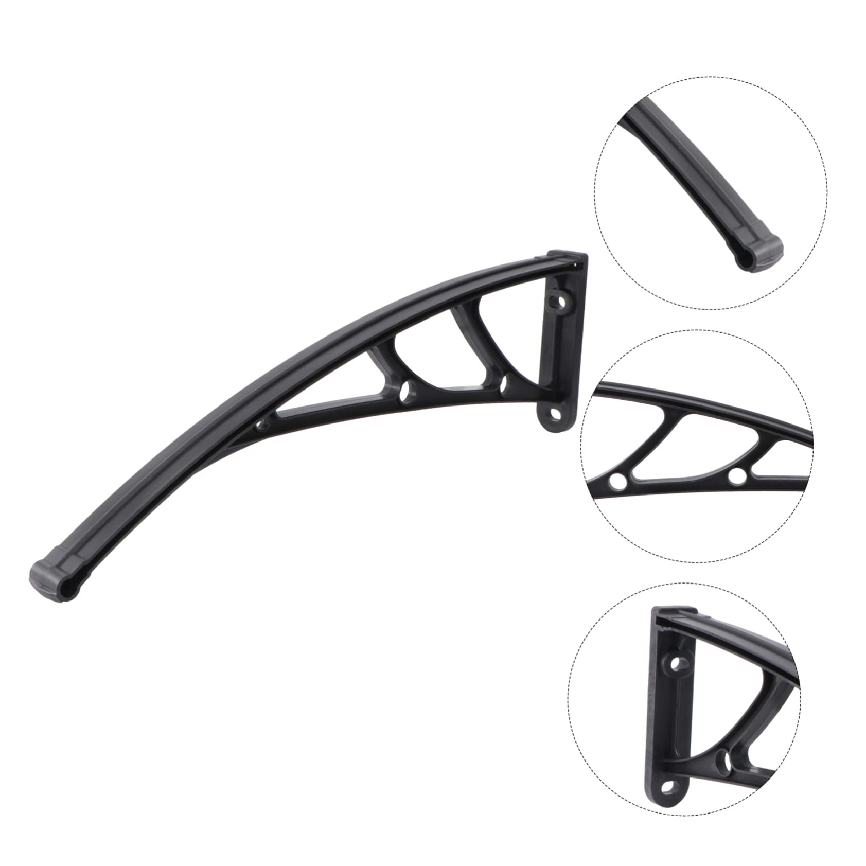2stücke Outdoor Balkon Markisenhalterung Bracket Slot Curved Design Für Regen Und Sonnenschutz Langlebige Kunststoffkonstruktion Einfache Geeignet Für Türen Und Fenster