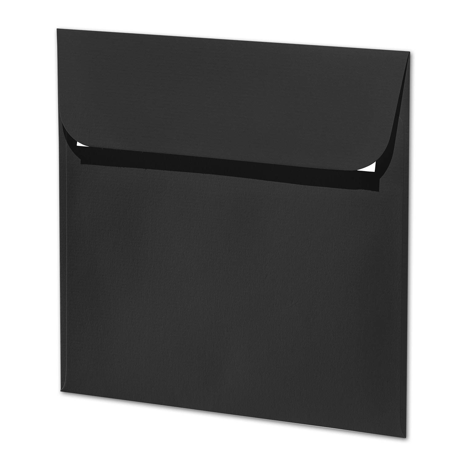ARTOZ 150 x kwadratowe koperty czarne (czarne) 100 g/m² – 16 x 16 cm – koperta bez okienka – koperty z klejem