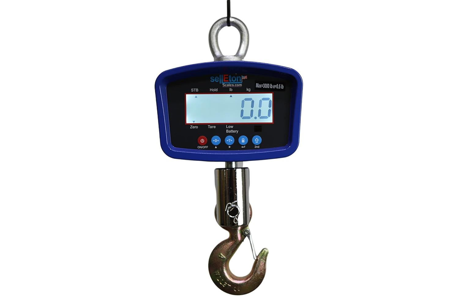 SellEton SL-924 Industrial/Warehouse Digital Heavy Duty LCD Crane Scale with 1000 Lbs X .2 Lb